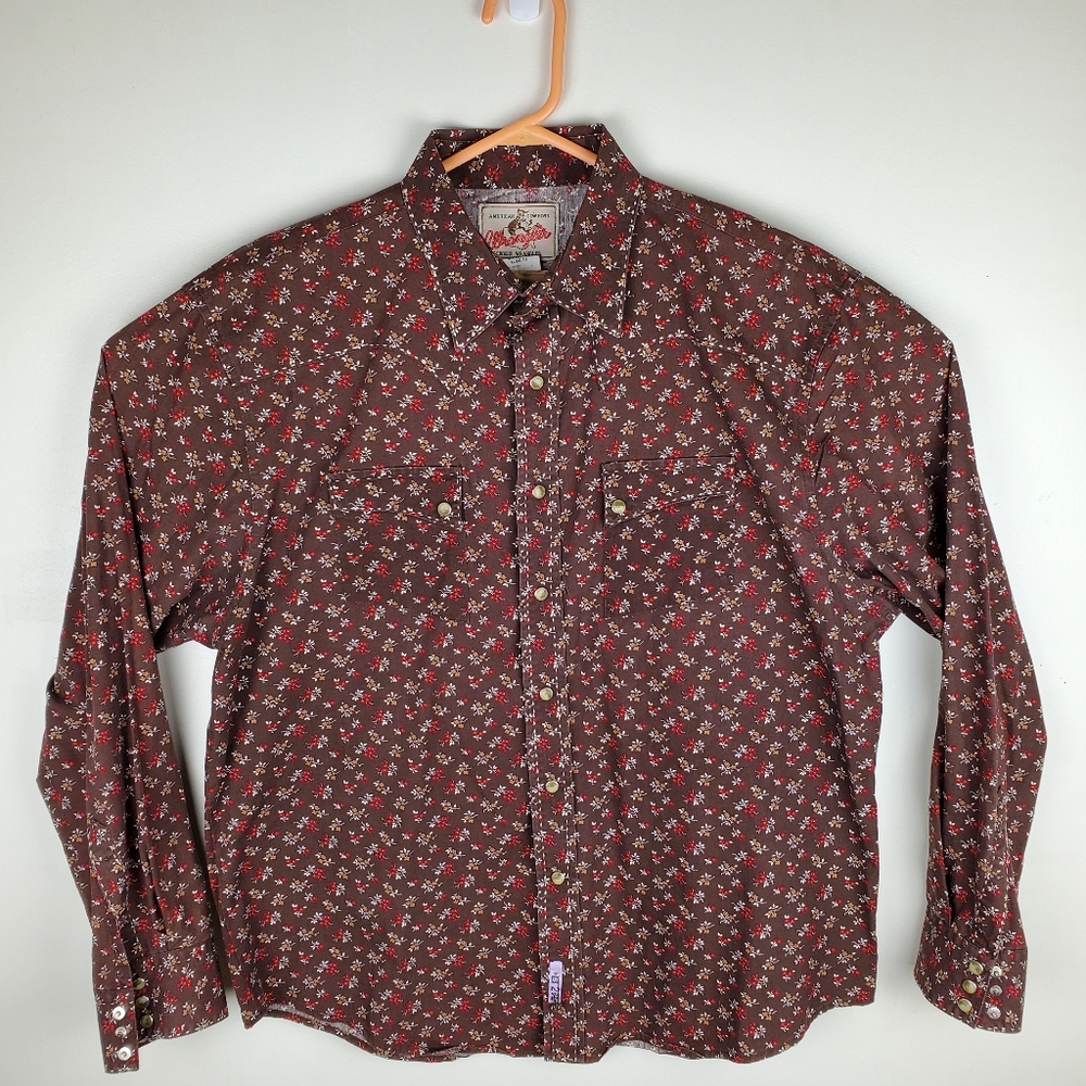 Wrangler Vintage Mens Pearl Snapped Shirt XL